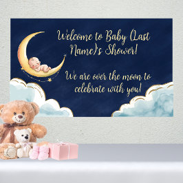 Über dem Mond Baby Celestial-Themed Baby Dusche Banner