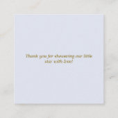 Über dem Mond Baby Celestial-Themed Baby Dusche Begleitkarte (Rückseite)