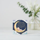 Über dem Mond Baby Celestial-Themed Baby Dusche Begleitkarte (Stehend Vorderseite)