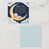 Über dem Mond Baby Celestial-Themed Baby Dusche Begleitkarte (Vorne/Hinten)