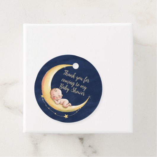 Über dem Mond Baby Celestial-Themed Baby Dusche Geschenkanhänger (Beispiel)