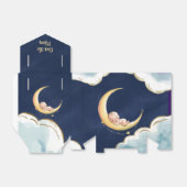 Über dem Mond Baby Celestial-Themed Baby Dusche Geschenkschachtel (Ungefaltet)