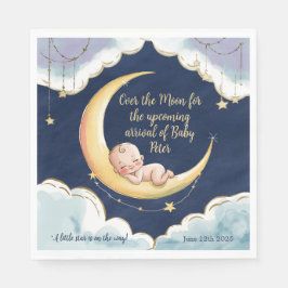 Über dem Mond Baby Celestial-Themed Baby Dusche Serviette