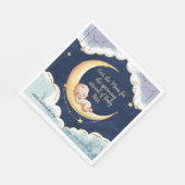 Über dem Mond Baby Celestial-Themed Baby Dusche Serviette (Ecke)