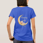 Über dem Mond Baby Celestial-Themed Baby Dusche T-Shirt (Rückseite)