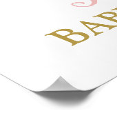 Über dem Mond Baby Duwer Girl Begrüßungszeichen Poster (Ecke)