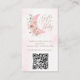 Über dem Mond Baby Geschenk QR Karte
