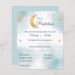 Über dem Mond Baby Predictions Baby Shower Game