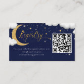 Über dem Mond Baby Shower Books Geschenkregister Begleitkarte (Rückseite)