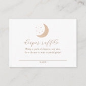 Über dem Mond Baby Shower Diaper Raffle Ticket Begleitkarte (Vorderseite)