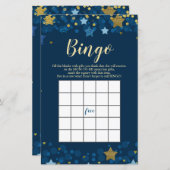 Über dem Mond Baby Shower Gold Glitzer Bingo Games (Vorne/Hinten)