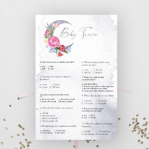 Über dem Mond Baby Trivia Baby Shower Game