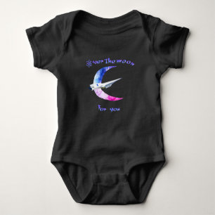 Über dem Mond Babybody Anzug Babybodysuit Baby Strampler