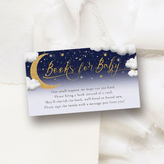 Über dem Mond Babyduschbücher für Baby Begleitkarte