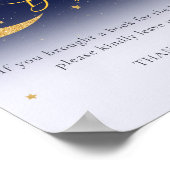 Über dem Mond Babyduschbücher für Babys Unterschre Poster (Ecke)