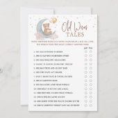 Über dem Mond Babydusche Alte Ehefrauen Märchenkar Einladung (Vorderseite)