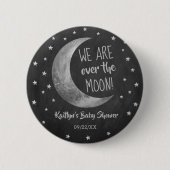 Über dem Mond | Babydusche Button (Vorderseite)