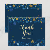 Über dem Mond Babydusche danke Karte (Vorne/Hinten)