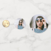 Über dem Mond | Babydusche Foto Konfetti (Rückseiten)