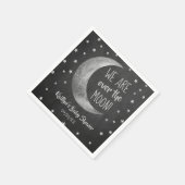 Über dem Mond | Babydusche Napkins Serviette (Ecke)