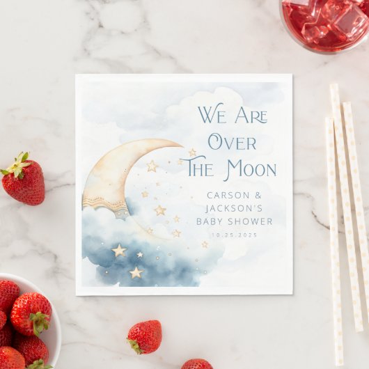 Über dem Mond Babydusche Napkins Serviette (Beispiel)