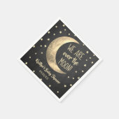 Über dem Mond | Babydusche Napkins Serviette (Ecke)