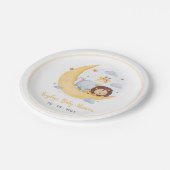 Über dem Mond Babydusche Papier Teller Süße Tier (Schrägansicht)