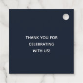 Über dem Mond Babydusche Party Personalisiert Geschenkanhänger (Rückseite)