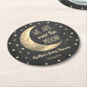 Über dem Mond | Babydusche Runder Pappuntersetzer (Angewinkelt)