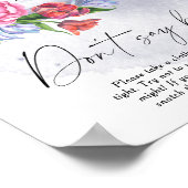 Über dem Mond Babydusche sagen Sie nicht, Baby Poster (Ecke)