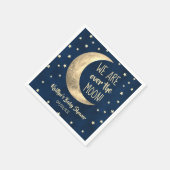 Über dem Mond | Babydusche Serviette (Ecke)