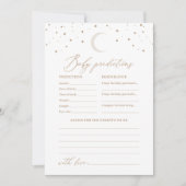 Über dem Mond Babydusche Vorhersagen und Ratschläg Einladung (Vorderseite)