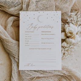 Über dem Mond Babydusche Vorhersagen und Ratschläg Einladung