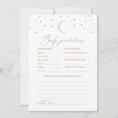 Über dem Mond Babydusche Vorhersagen und Ratschläg Einladung (Vorderseite)