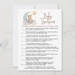 Über dem Mond Babydusche wahre oder falsche Spielk Einladung