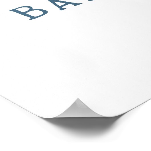 Über dem Mond Babydusche Willkommen Poster (Ecke)