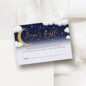 Über dem Mond-Babyduschenduschelturm Begleitkarte