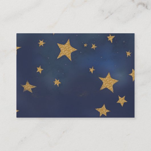 Über dem Mond-Babyduschenduschelturm Begleitkarte (Rückseite)