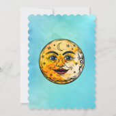 Über dem Mond Babyduschenfest Einladung (Rückseite)