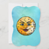 Über dem Mond Babyduschenfest Einladung (Rückseite)