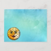 Über dem Mond Babyduschenfest Einladungspostkarte (Rückseite)