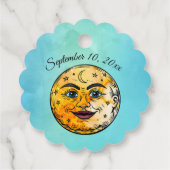 Über dem Mond Babyduschenfest Geschenkanhänger (Rückseite)