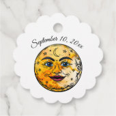 Über dem Mond Babyduschenfest Geschenkanhänger (Rückseite)