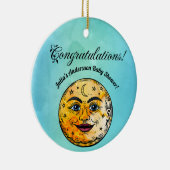 Über dem Mond Babyduschenfest Keramik Ornament (Rechts)