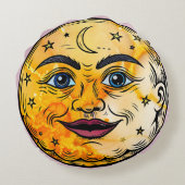 Über dem Mond Babyduschenfest Rundes Kissen (Rückseite)