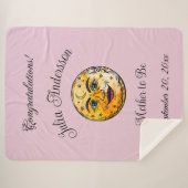 Über dem Mond Babyduschenfest Sherpadecke (Vorderseite (Horizontal))