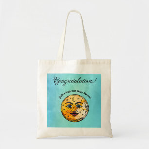Über dem Mond Babyduschenfest Tragetasche
