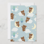 Über dem Mond Bear Babydusche Einladung (Rückseite)