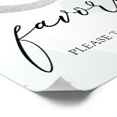 Über dem Mond: Blau und Silber-Favoriten-Zeichen Poster (Ecke)