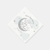 Über dem Mond Blau und Silber Serviette (Ecke)